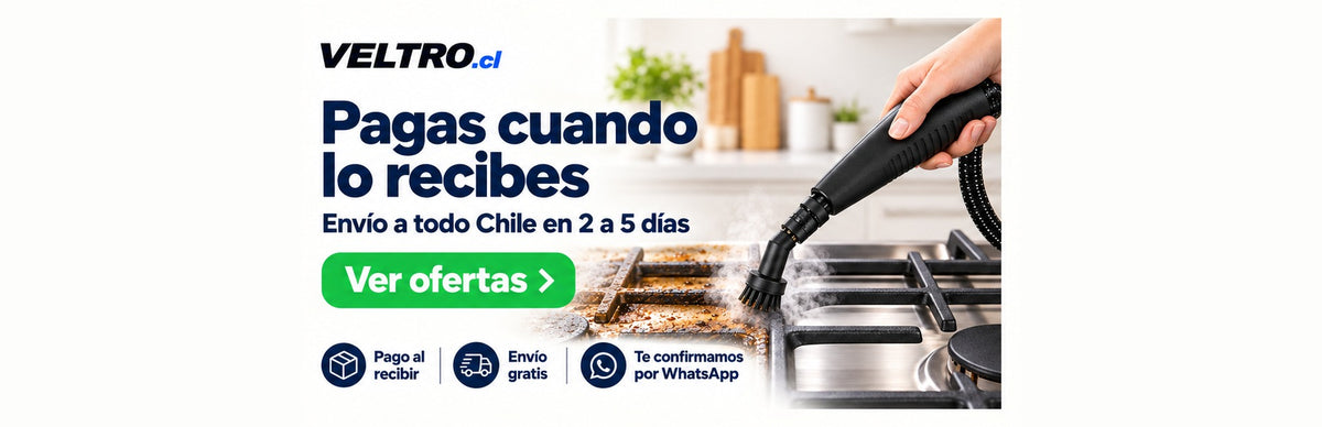 Pagas cuando lo recibes. Vapor Pro limpiador a vapor con envío a todo Chile
